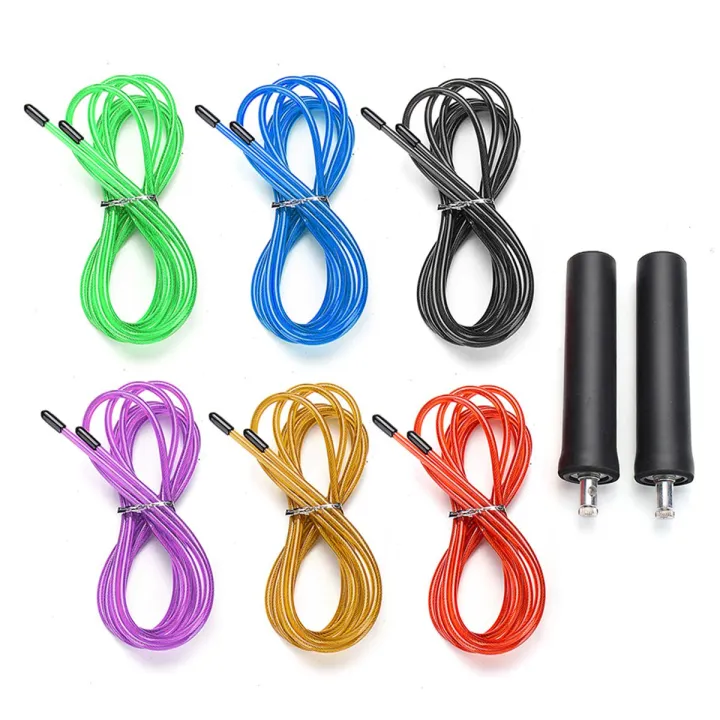Crossfit Rope Yellow 3M Steel Wire Speed Skipping Jump Rope Adjustable Crossfit Fitnesss ...