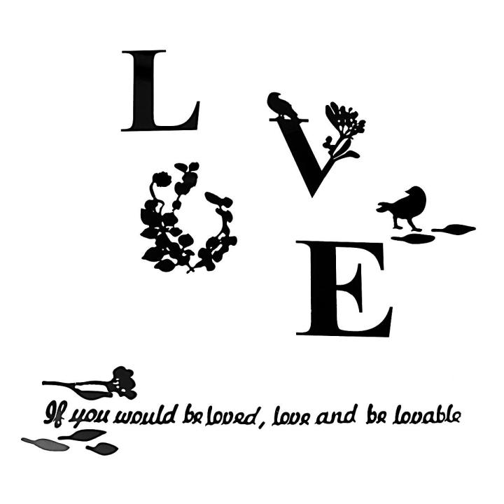 NEW%20Flower%20HOT%20SELL%20New%20Removable%203D%20Mirror%20Quote%20Wall%20Sticker%20Decal%20Mural%20Home%20Room%20Decor%20-%20black%20-%20Image%202