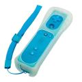Wiimote Remote Controller + Silicone Case + Wrist for Nintendo Wii WiiU - Deep Blue. 