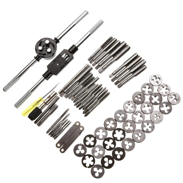60PC Tap New and Die Set Metric Threading Tool Set Tungsten Carbide Tap ...
