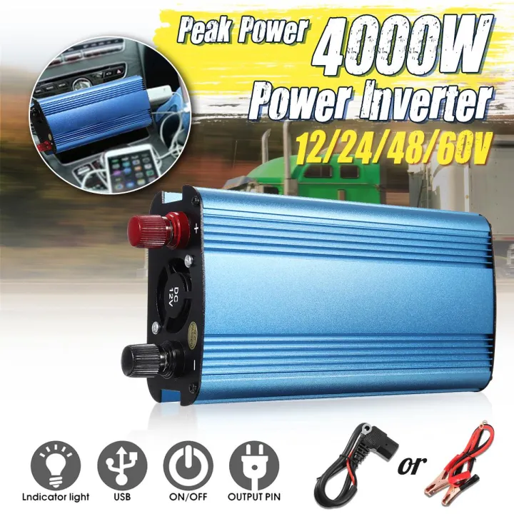 4000W Car Power dynamic Inverter DC 12/24/48/60 to AC 220V Modified ...