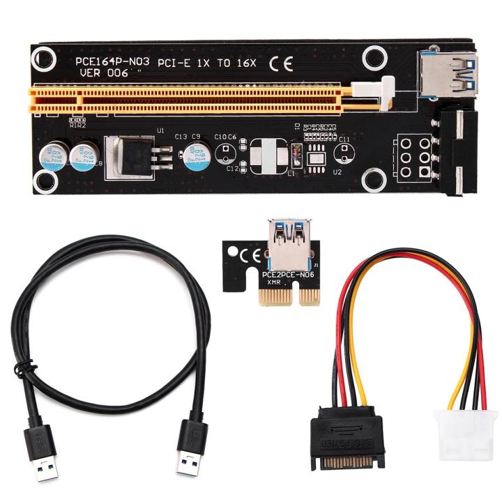 Serial Riser PCI-E Riser Card 1x to 16x Universal Serial Bus 3.0 VER 007S 008S 009S ...