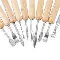 11Pcs Wood HOT SELL Carving Hand Tool DIY Clay Sculpture Scraping Shaping Set Suit Kit -. 