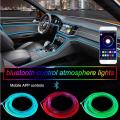 2 in 1 RGB LED Car Atmosphere Interior Light Kit G4  Phone APP Control - 2in1. 