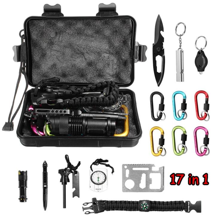 SOS Sports Emergency Camping Survival Equipment Kit Outdoor Tactical ...