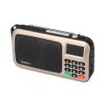 Rolton W405 FM Digital Radio Portable USB Wired Computer Speaker HiFi Stereo Rece-iver W/ Flashlight Display Support TF Music Play.