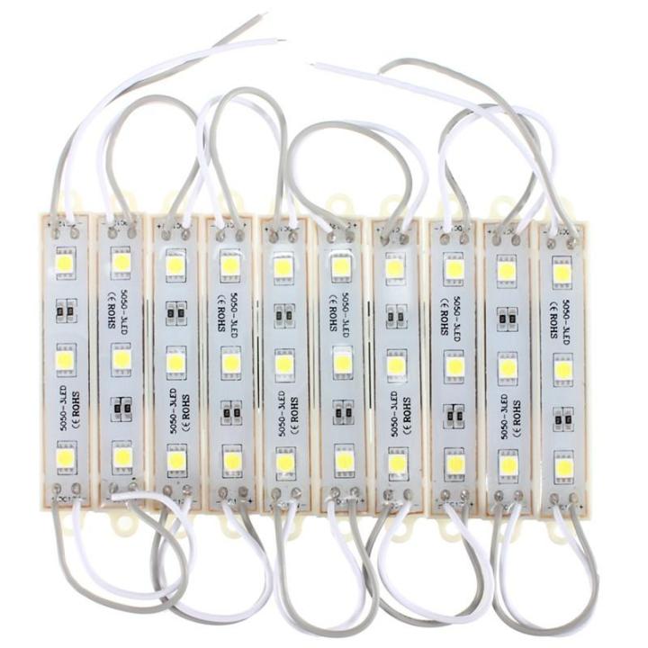 10pcs 5050 New 3LEDs Module Waterproof LED Strips String Lights DC 12V ...