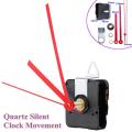 2 Type Quartz Silent Clock Movement Mechanism Module Kit Hour Minute Second Hand - Red (red). 