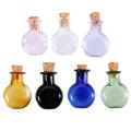 20x25mm Multicolor HOT SELL New Mini Glass Message Wishing Bottle Vial With Cork - transparent. 