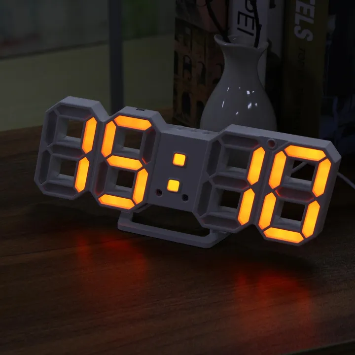Hour Display 5PCS Modern Table Desk Night Wall Digital Furniture LED Clock Alarm ...