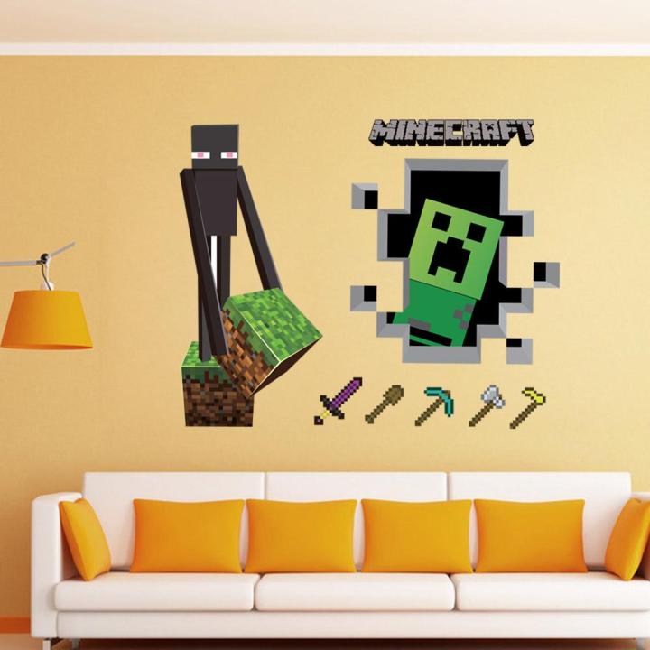 MineCraft%20Game%20Best-selling%203D%20Enderman%20And%20Creeper%20DIY%20Home%20Decal%20Decor%20Wall%20Mural%20Decoration%20Sticker-Not%20Specified%20-%20Image%205