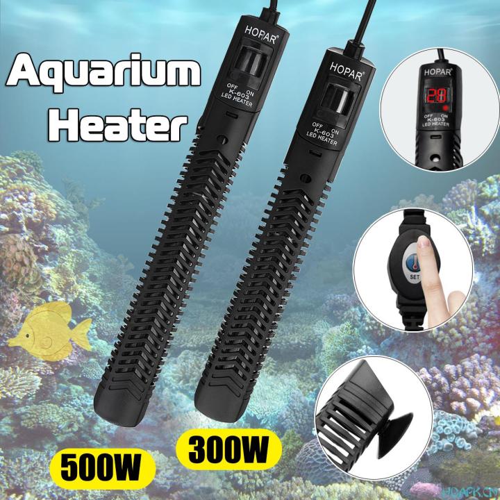 500W LED Digital Aquarium Heater Submersible Fish Tank Adjustable ...