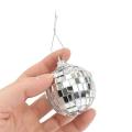 50mm Silver Disco Mirror Ball Medium Club Glass Sphere Light Payrt Supply-Silver. 