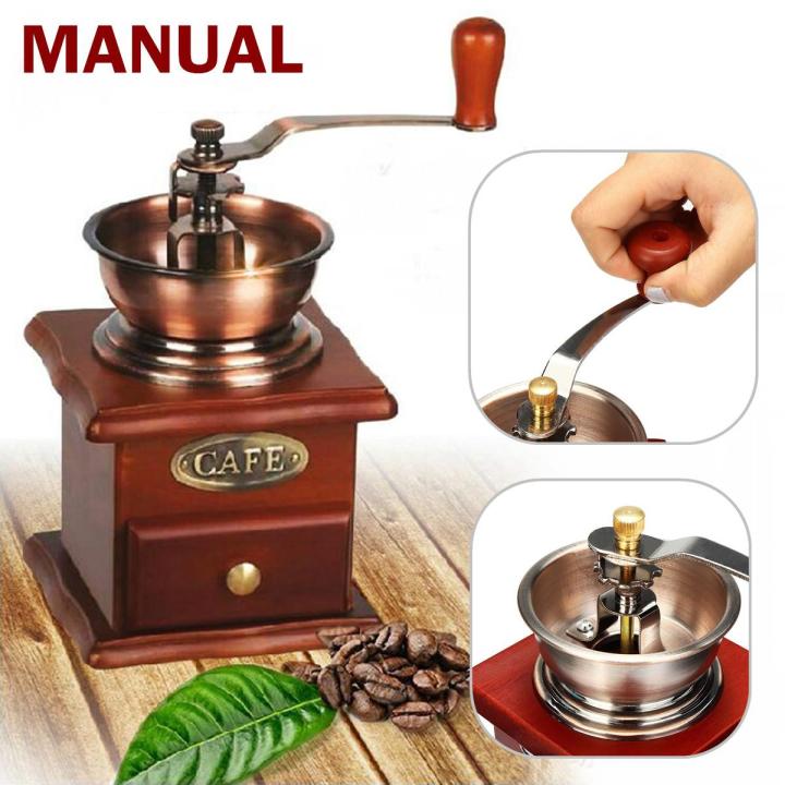Vintage Grinder Manual New Coffee Bean Grinding Retro Machine Hand ...