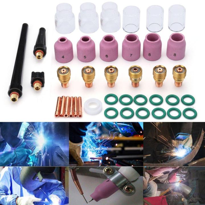 EATBALE For TIG Gas Lens Alumina Nozzle Ceramic Cup 53N61S (8# 1/2) for SR WP- 9/20/25 & SR WP-17/18/26 TIG Welding Torch, More stable resistance to high temperatures (12Pcs