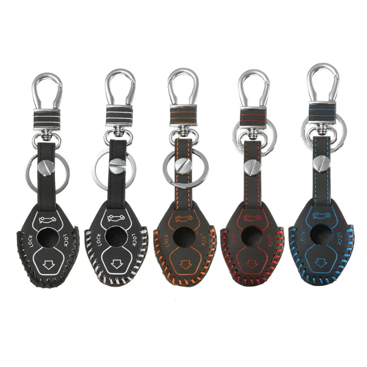 For%20BMW%20E39%20E46%20E53%20Real%20Leather%20Hand%20Sewed%20Key%20Cover%20Case%20Chain%20FOB%20Shelf%20Kit%20-%20Blue%20(blue)%20-%20Image%205