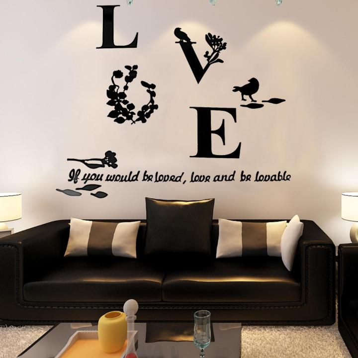 NEW%20Flower%20HOT%20SELL%20New%20Removable%203D%20Mirror%20Quote%20Wall%20Sticker%20Decal%20Mural%20Home%20Room%20Decor%20-%20black%20-%20Image%204