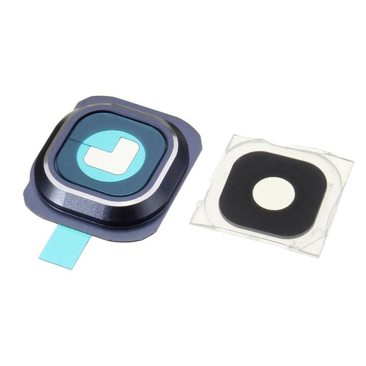 Camera Glass Lens Cover + Frame Holder For Samsung Galaxy S6 G9200 - Darkblue