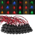 12-36V 8mm Dash Panel Pilot Light LED Panel Warning Indicator Lamp RV Boat Car (D) - D (red light). 