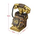 Vintage Telephone New Model Statue Antique Shabby Old Phone Figurine Home Decor-Antique White. 