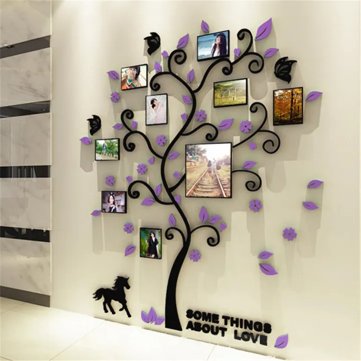 3D Photo Frame Family Tree Wall Decal Stickers Living room Bedroom Home ...