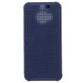 New Dot View Untra Slim Flip Silicone Smart Case Cover for HTC One M9 Plus 5.2'' - blue. 
