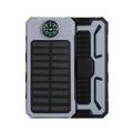 20000mAh Solar Power B ank DIY Case Dual USB Charger + LED Flashlight + Compass. 