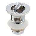 Chrome Sink New Basin Tap Push Button Pop Up Waste Plug Slotted Modern Click Clack -. 