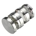 4 Layers Mini Metal  Crusher Hand Muller Smoke Herbal Herb Grinder Gift - silvery. 