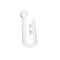 Fish Tank Aquarium Glass Outflow Inflow Poppy Pipe 13/17mm Tube + Suction Cup # 13mm - 13mm. 