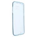 Clear Case for Samsung Galaxy S7 S7 Edge Accessories Transparent 360 Degree Protective Phone Cover TPU Blue - Blue through. 