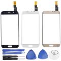 For Samsung Mobile Galaxy S6 edge Replace TP Touch Screen Digitizer Display Glass Lens White - white.