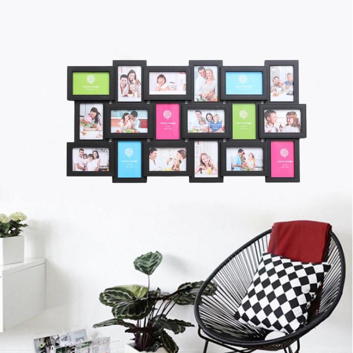 18 Photos Large Multi Picture Frame Collage Aperture Decor Memories