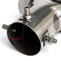 60MM Blue HOT SELL New Universal Twin Double Exhaust Muffler Pipe Tail Tips Stainless Steel -. 