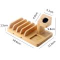 Bamboo Charging Dock Station Charger Holder Stand for Apple Watch iPhone iPads -. 