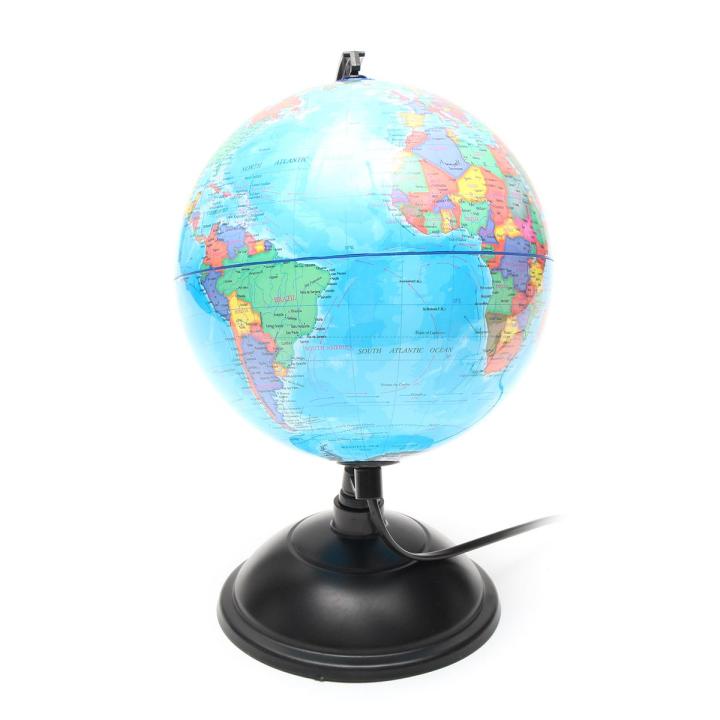 LED WORLD HOT SELL GLOBE Rotating Swivel Map of Earth Atlas Geography ...