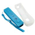 Wiimote Remote Controller + Silicone Case + Wrist for Nintendo Wii WiiU - Deep Blue. 