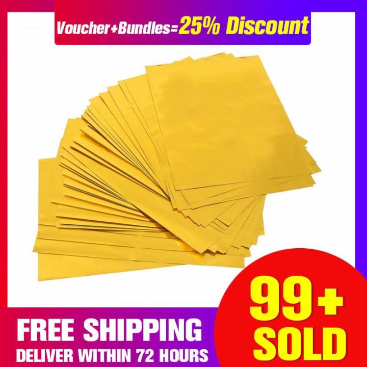 100x Sheets A4 affordable 8"x12" Gold Transfer Foil Paper Laser Printer Hot Laminator -