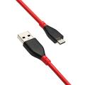 BlitzWolf AmpCore Ⅱ BW-MC10 2.4A Micro Universal Serial Bus Charging Data Cable 0.98ft/0.3m For Samsung S7 Redmi 4 - Red (red). 