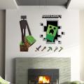 MineCraft Game HOT SELL 3D Enderman And Creeper DIY Home Decal Decor Wall Mural Decoration Sticker-Not Specified. 