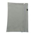 Colorful Double Layer canvas Cloth Zipper Paper File Folder Book Pencil Pen Case Bag File Document Bags Grey - Grey. 