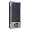 20000mAh Solar Power B ank DIY Case Dual USB Charger + LED Flashlight + Compass. 