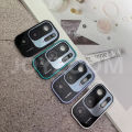 For Redmi Note 10 / Xiaomi Poco M3 Pro 5G 2 in 1 Camera Lens Full Tempered Glass Metal Protective Cover. 