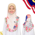 Tudung Sarung Merdeka Budak Dewasa 2024 Ibu Anak Kanak2 Mosscrepe Awning Scuba Kanak Kanak Kids Girl Bendera Malaysia. 