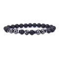\12304; PrettySet】Anti-Swelling Magnetic Therapy Obsidian Unisex Charm Healthy Weight Loss Anklet Men Women Natural Energy Stone Jewelry. 