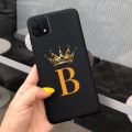 Crown Letters Cover CPH2349 Soft Silicone Shockproof Phone Case For Oppo A16K Casing. 