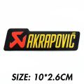 Musion Akrapovic Sticker Decals Exhaust Pipe Sticker Heat Resistant 3D Aluminium Material Decal Waterproof Motorcycle Muffler Sticker. 