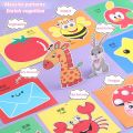 90Pcs Kids Fun Paper Cut Book Set Baby DIY Early Education Puzzle Color Animal Fruit Transportation Paper Cut Book Toys. 
