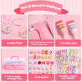 YR 1008PCS Full CUCKOO Material Package Kids Keychain DIY Hand Tools Goo Card Gift Hadiah Tahun Baru Gupan Sticker Guka Set. 