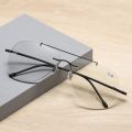 4 in 1 Photochromic Multifocal Reading Men Women Rimless Transition Progressive Smart Hyperopia Eyeglasses Anti-Blue Light Presbyopic Glasses. 